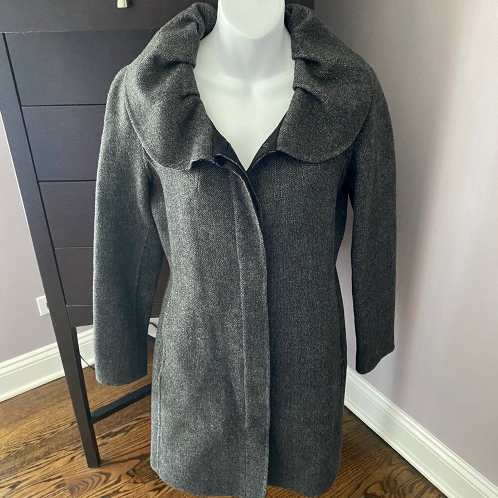 Like New Cynthia Rowley Dark Gray Wool Long Coat, Size M